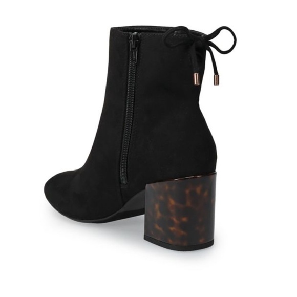 LAST TWO AVAILABLE!! New Women's High Heel Ankle Boots Black Leopard Size 8 - Picture 4 of 16